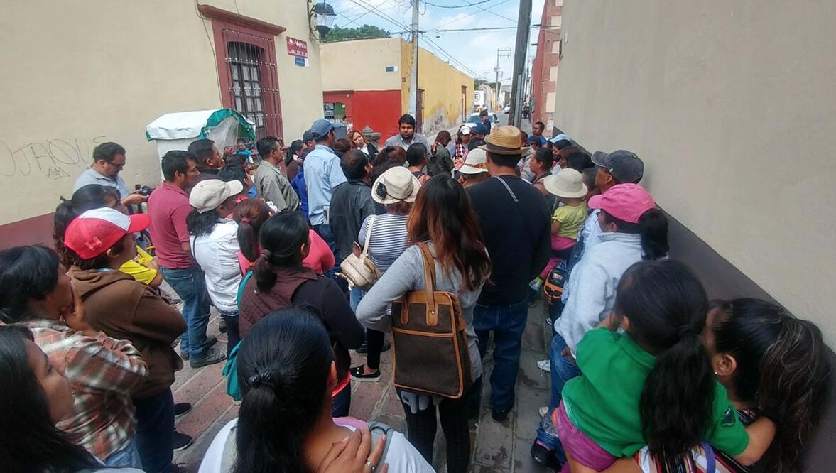 Los manifestantes forman parte de la agrupación Antorcha Campesina. / Foto: Alma Córdova