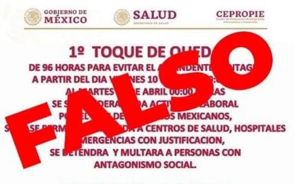 ¡Es Fake! Circula supuesto "toque de queda” por coronavirus
