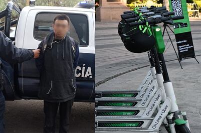 ¡Pensó que eran gratis! Detienen a un hombre por robar scooter en el Centro Histórico de Querétaro