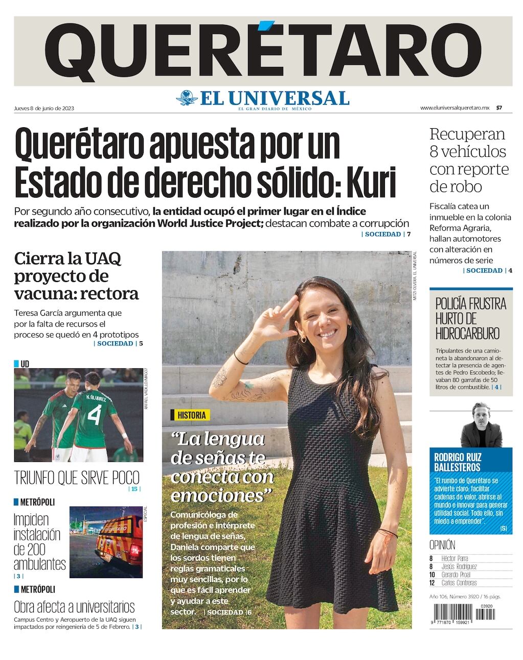 Portada 08 de junio de 2023