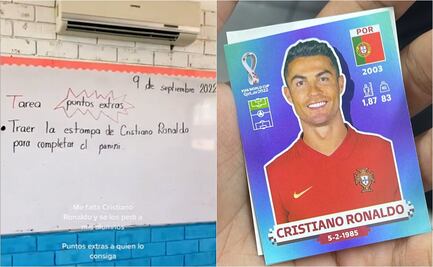 Álbum Qatar 2022: Maestra deja de tarea encontrar la estampa de Cristiano Ronaldo; dará puntos extra