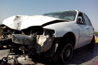 Vuelca en el Fray junípero 