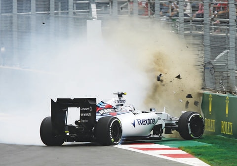 Incidentes por la pista resbaladiza