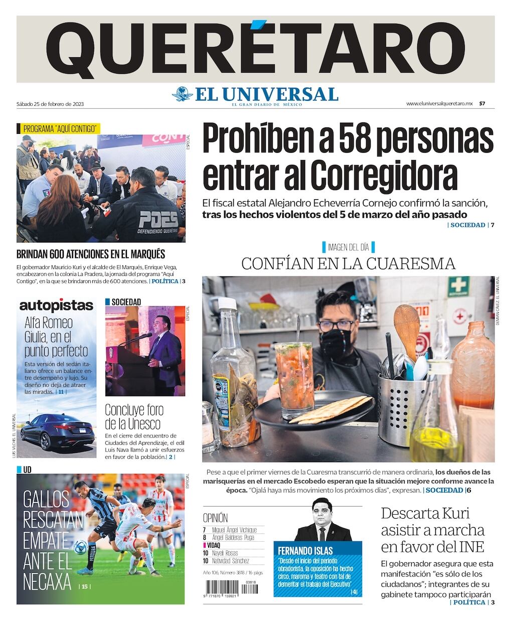 Portada 25 de febrero de 2023