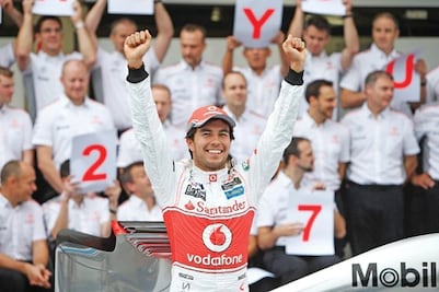 En su última carrera con el equipo McLaren