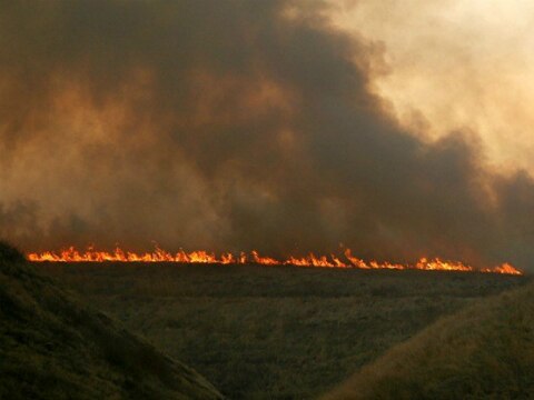 Incendios atacan a San Joaquín