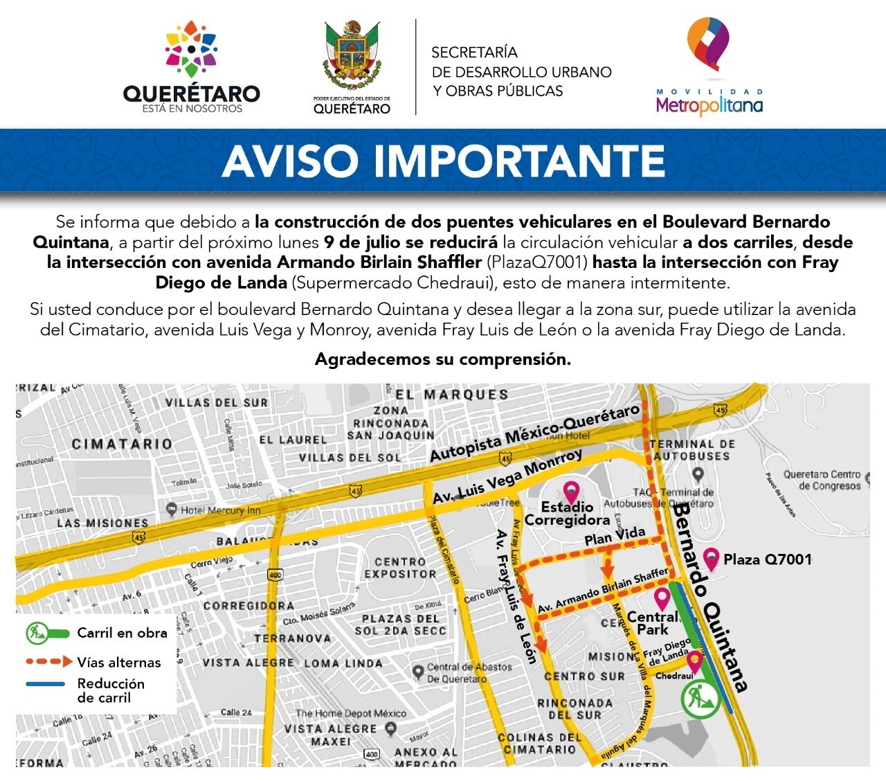 Avance: Inician la construcción de dos puentes en BBQ