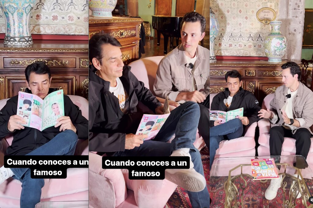 El comediante queretano, José Ramones, graba sketch con Eugenio Derbez