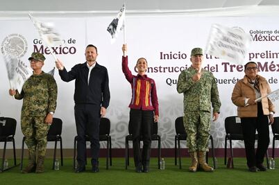 Claudia Sheinbaum da banderazo de salida a los trabajos preliminares del tren México-Querétaro