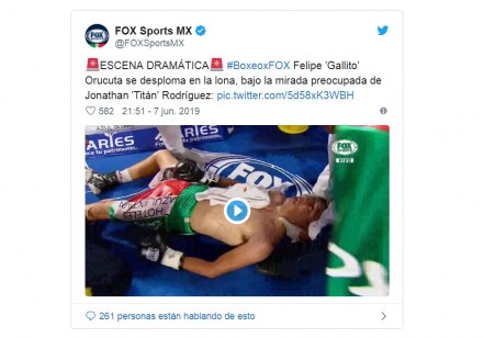 Dramático momento que se vivió en la pelea del "Gallito" Orocuta
