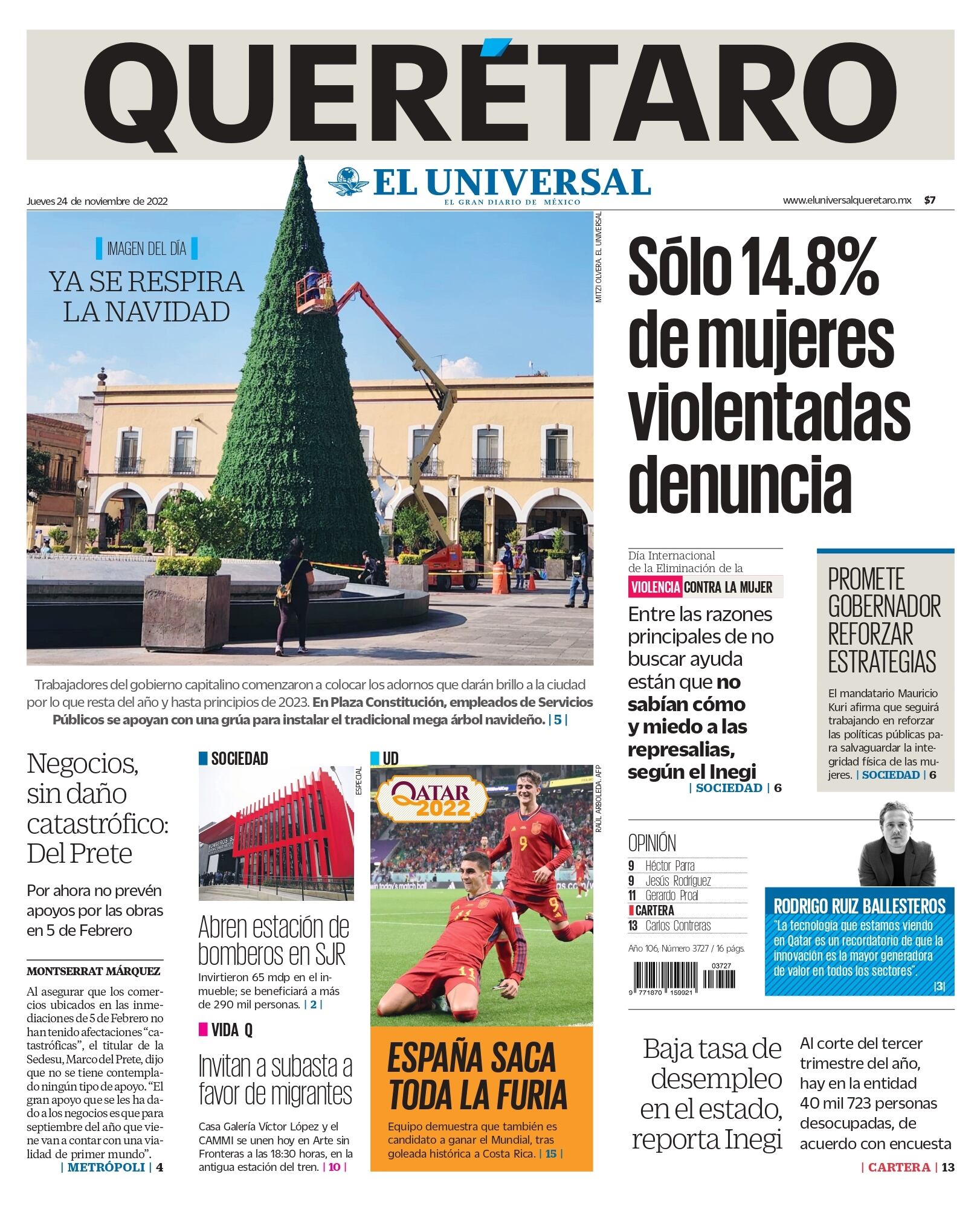 Portada 24 de noviembre de 2022