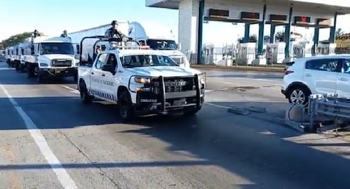 Llega a Querétaro un nutrido convoy de la Guardia Nacional para reforzar la seguridad