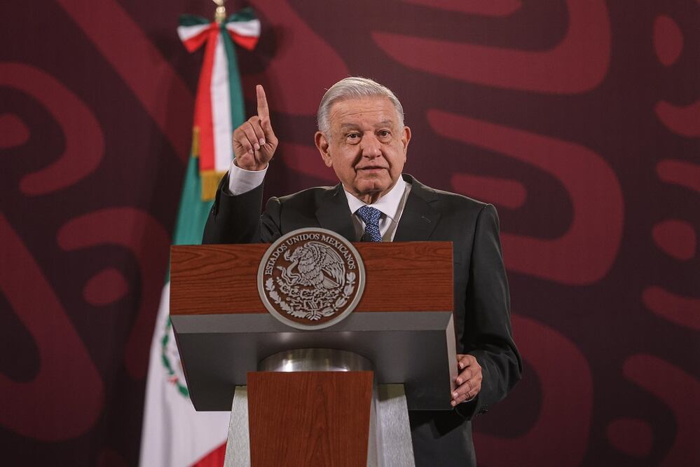 CIUDAD DE MÉXICO 31/01/2024 El presidente Andrés Manuel López Obrador durante su conferencia mañanera desde el Palacio Nacional FOTOS Gabriel Pano El Universal