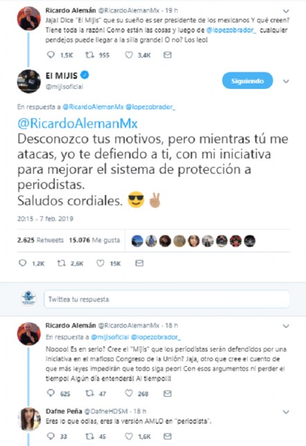 Responde "El Mijis" con propuesta a insulto de periodista