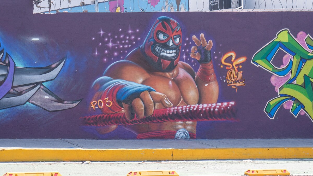 Si eres fanático de la Luch aLibre no dejes de visitar este mural Con Mucha Lucha Libre.
Foto: ©Fernando Camacho/El Universal de Querétaro