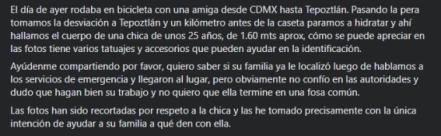 Ariadna Fernanda: tomó taxi tras salir de bar en la Condesa y la hallan muerta en Tepoztlán