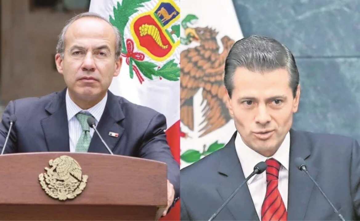 Los expresidentes Felipe Calderón y Enrique Peña Nieto. Foto: Especial