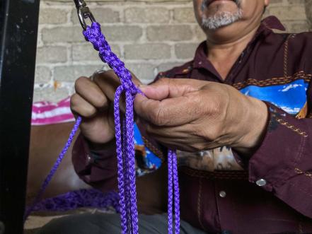 Bordar para salir adelante, a pesar de la ceguera 