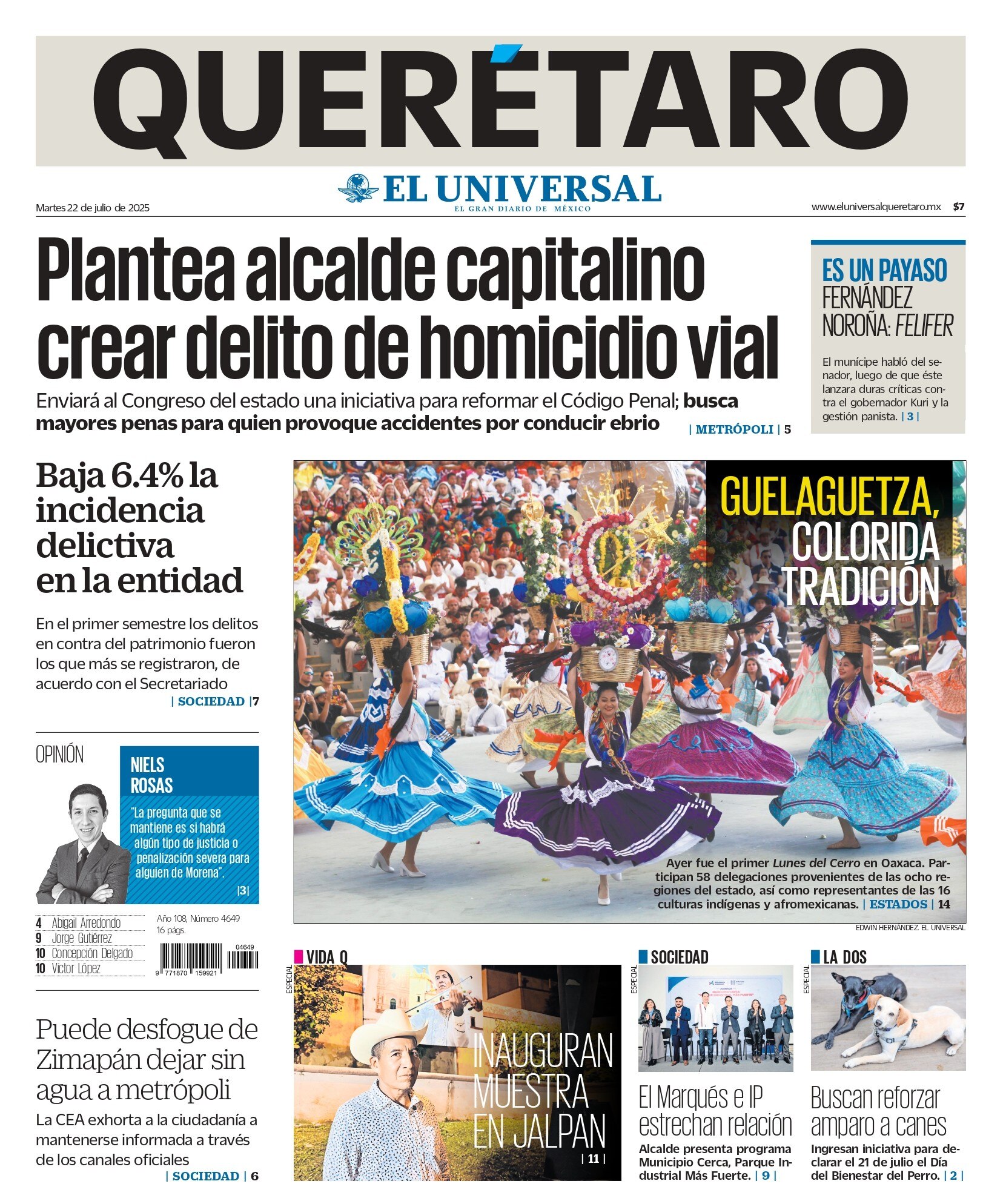 Portada 22 de julio de 2025