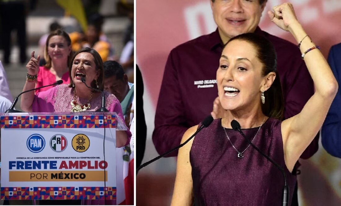 Xóchitl Gálvez y Claudia Sheinbaum competirán en 2024 por la presidencia en México. FOTOS: AFP