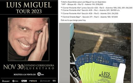 Revendedores ofertan al doble boletos para el concierto de Luis Miguel en Querétaro