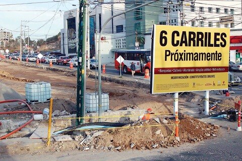 Causan caos obras en Constituyentes