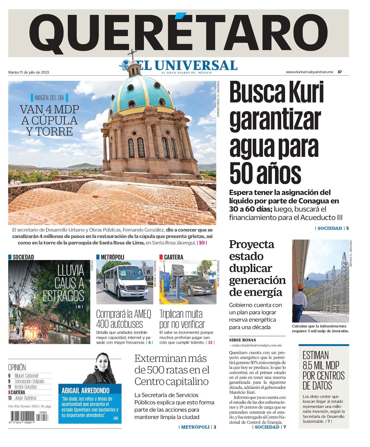 Portada 11 de julio de 2023
