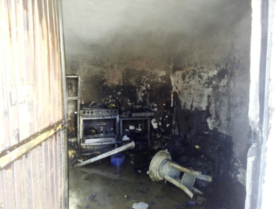 Incendio deja a dos mujeres heridas