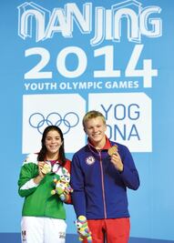 Alejandra Magna en clavados mixtos