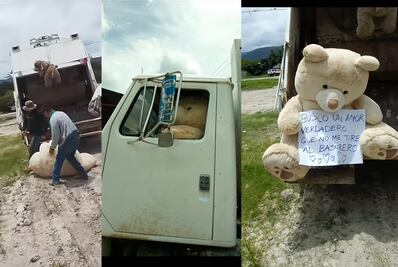Rescatan oso de peluche del basurero de Arroyo Seco