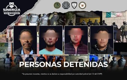 Detienen a cuatro personas tras cateos en Pedro Escobedo