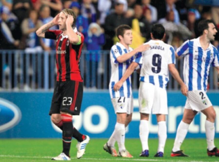 El Málaga, imponente ante un triste Milán