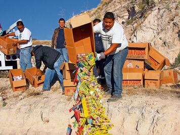 Queman   1.5 ton de   pirotecnia