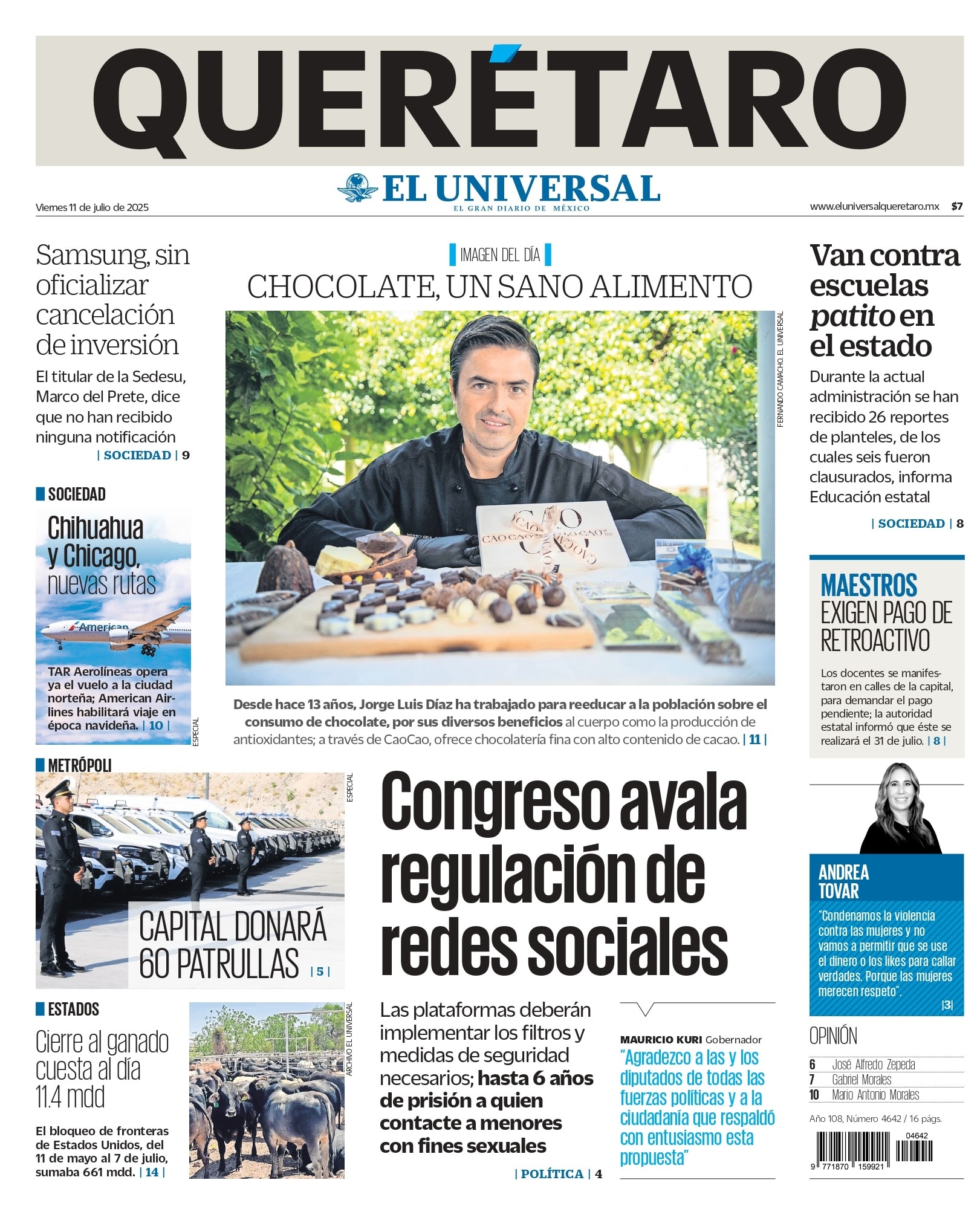 Portada 11 de julio de 2025