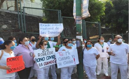 Enfermeras protestan en demanda de insumos para combatir Covid-19 en Morelos