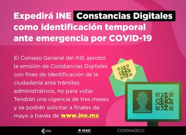 ¿Te quedaste sin credencial para votar? INE dará constancias digitales 