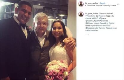 AMLO "se cuela" a una boda en Tijuana y se toma fotos