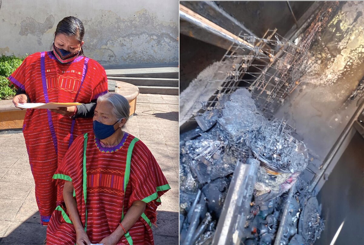 Se incendia carrito de artesanías en Querétaro; municipio pide se reparen los daños