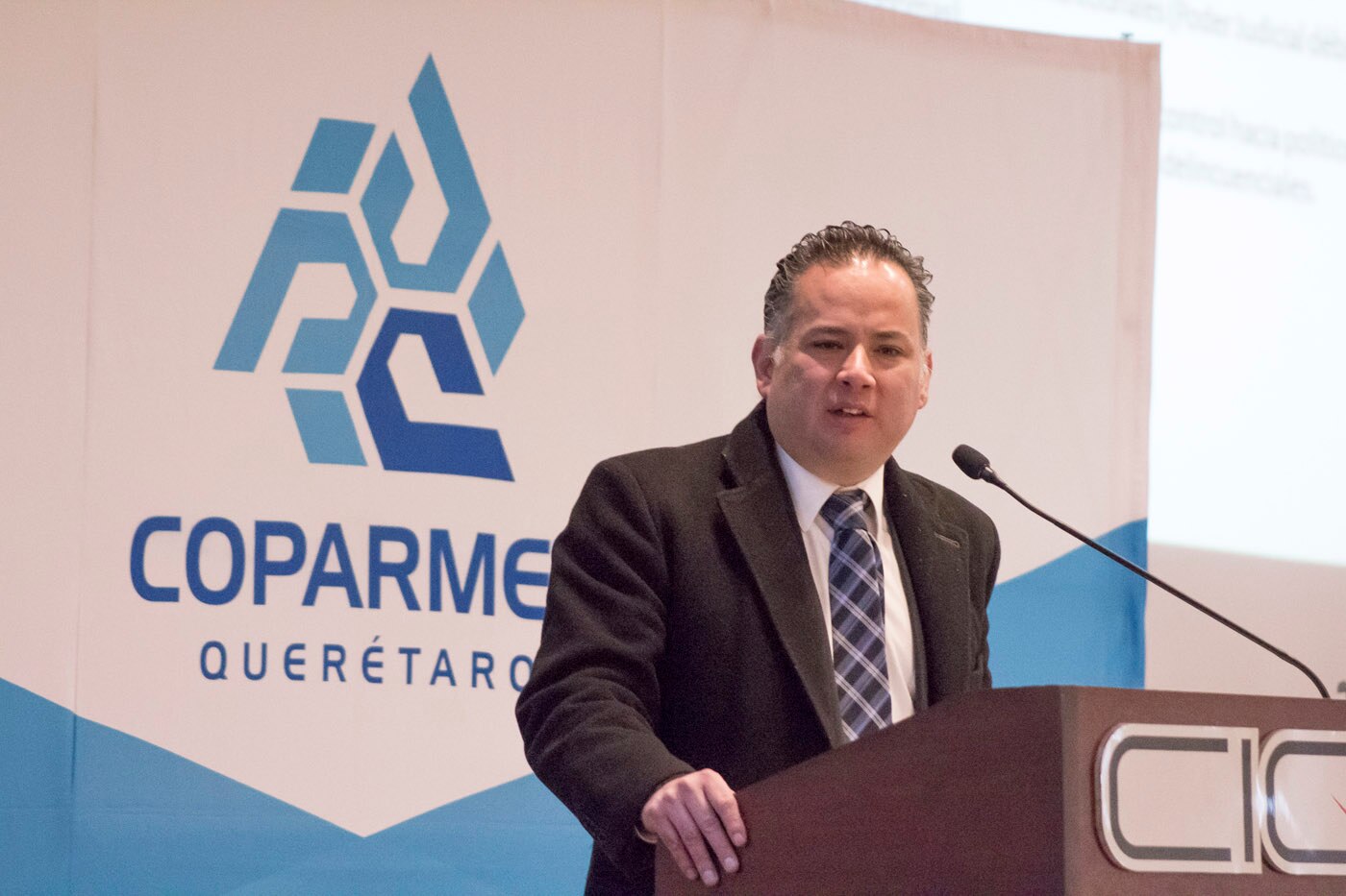 Santiago Nieto ofreció el martes 30 de enero una ponencia ante empresarios de la Coparmex en Querétaro / Foto: Especial