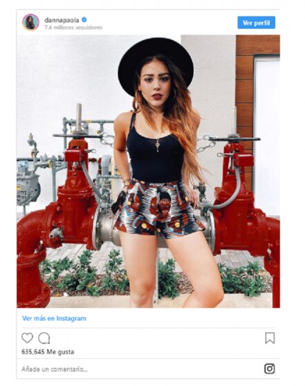 Danna Paola presume atuendo revelador en redes sociales