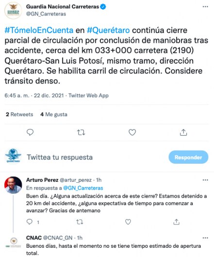 Autopista Querétaro-San Luis presenta carga vehicular; continúan labores tras accidente en Jofre