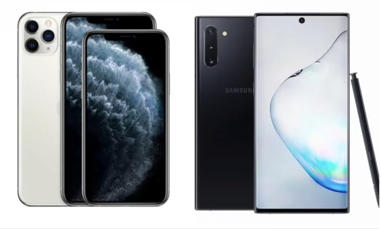 El iPhone 11 Pro fue presentado ayer y Samsung lanzó el Galaxy Note10 en agosto / Foto: Apple y Smasung
