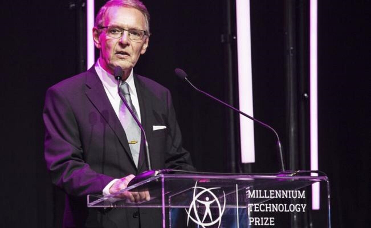 El físico finlandés Tuomo Suntola ganó este martes el Premio Millennium Technology. Foto: Twitter Premio Millennium Technology
