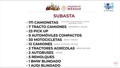 AMLO anuncia venta de vehículos oficiales en Santa Lucía