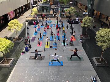 Viven momento de paz y meditación