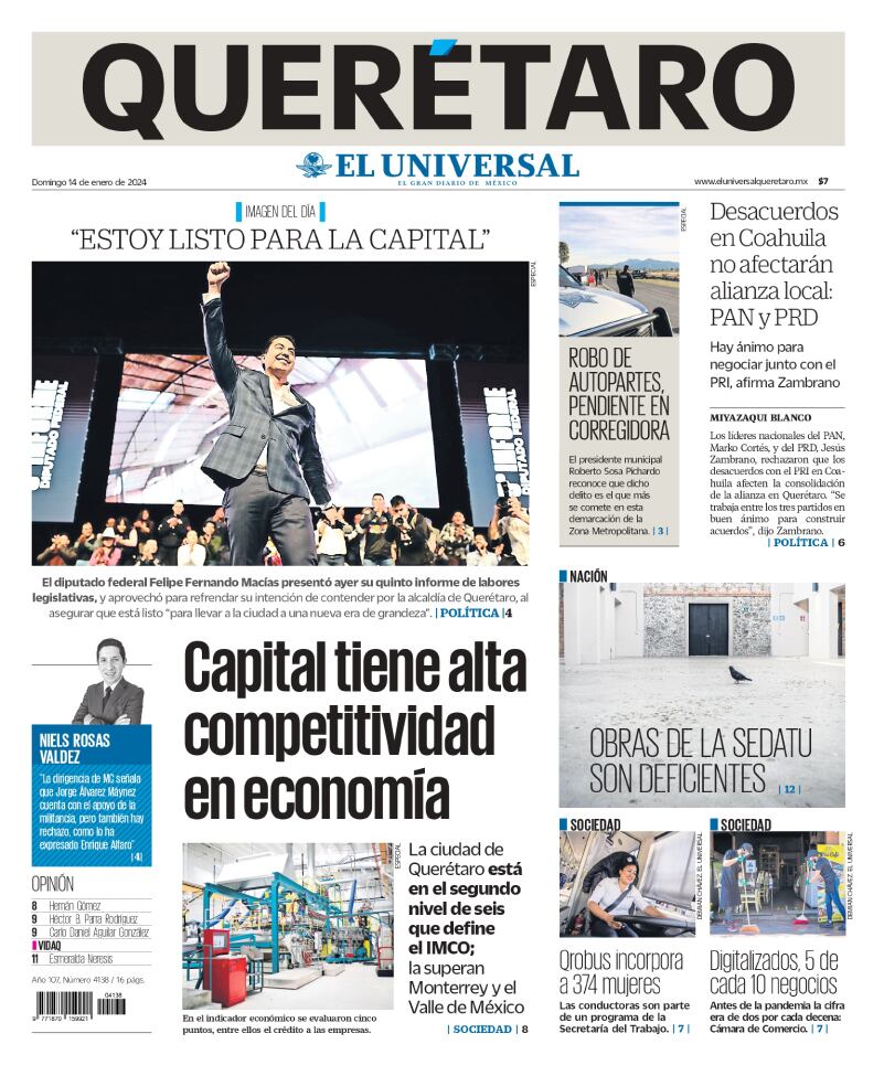 Portada 14 de enero de 2024