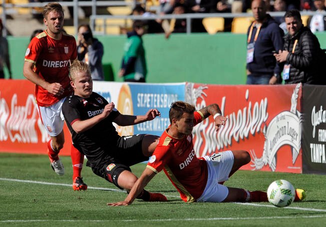 El Bayer Leverkusen de la Bundesliga ganó su duelo por la vía de los penaltis sobre Estudiantes La Plata de Argentina en la Florida Cup tras terminar empatados 1-1 en los 90 minutos (STEVE NESIUS. AP)