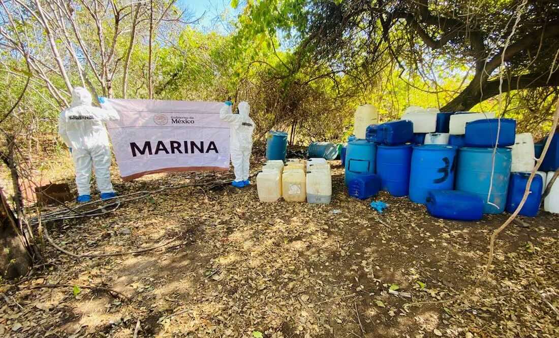 Semar y la FGR desmantelan otro narcolaboratorio de “El Mayo” en Sinaloa; destruyen equipos y precursores químicos