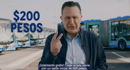Gobierno estatal regalará 100 mil tarjetas con 200 pesos para usar el Qrobús