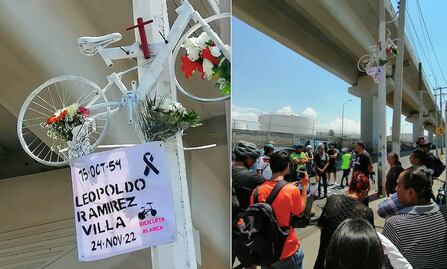 Protestan por muerte de Leopoldo Ramírez, ciclista arrollado en Querétaro